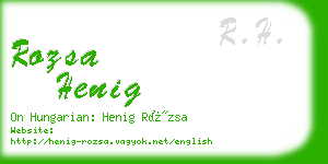 rozsa henig business card